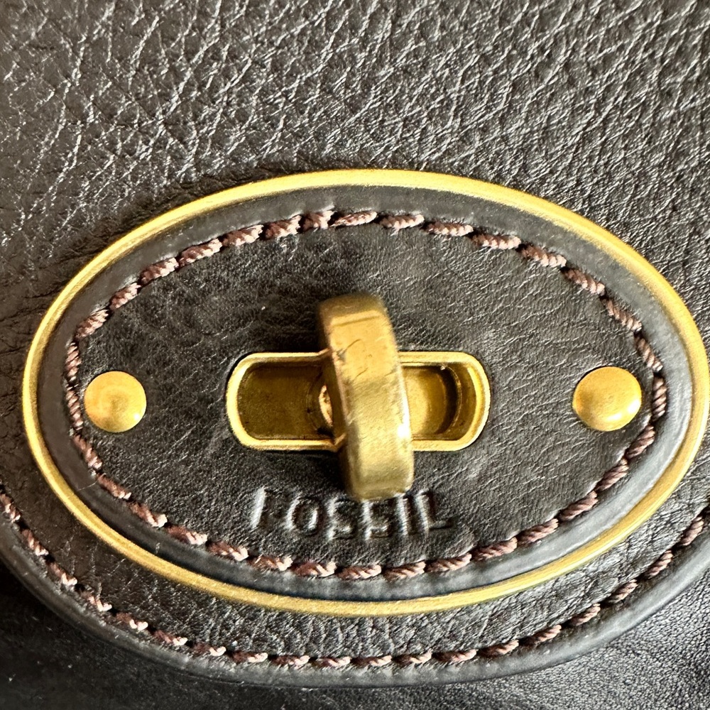 Fossil Vintage Reissu Black Leather Weekender - Picture 3 of 15